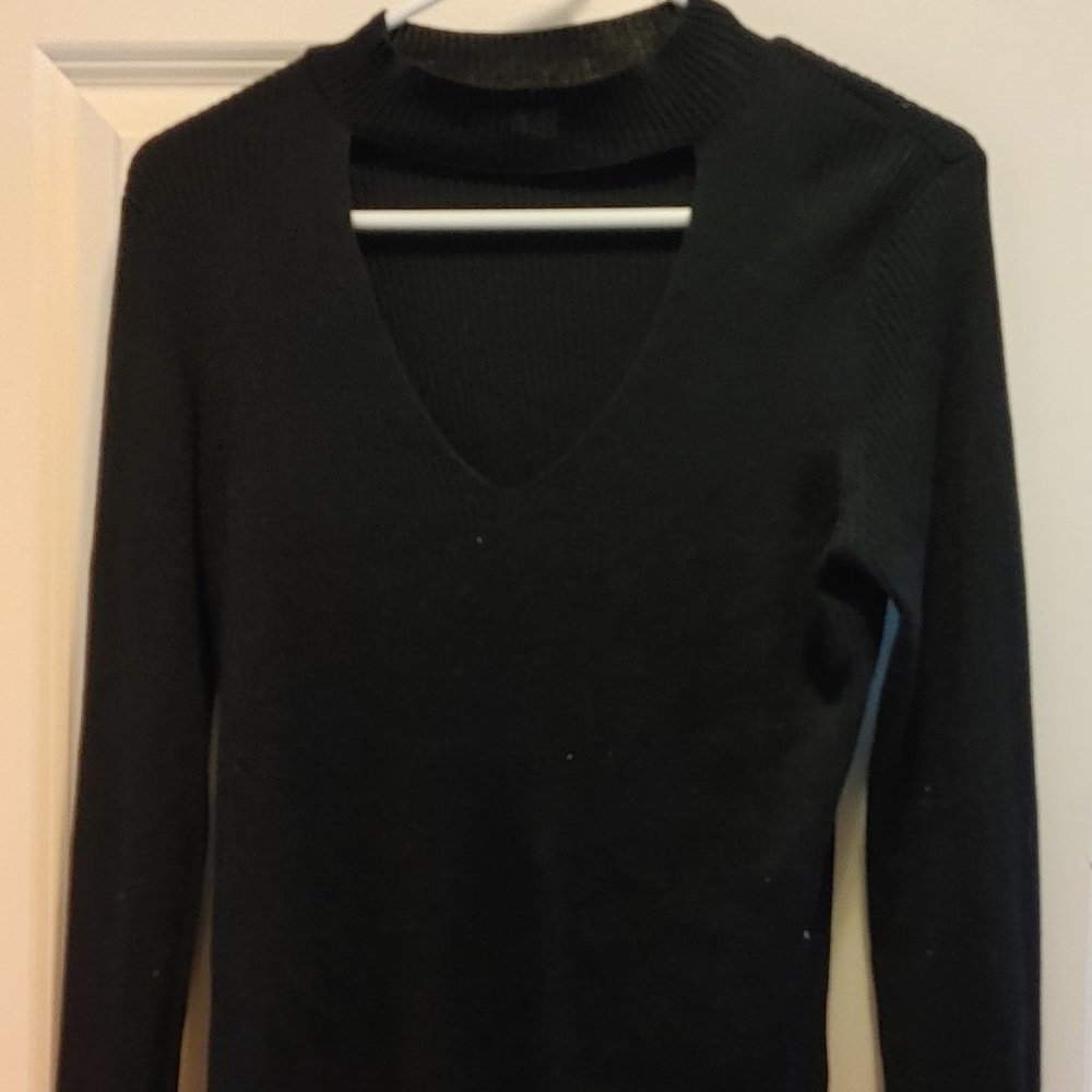 Ribbed Peekaboo Sweater